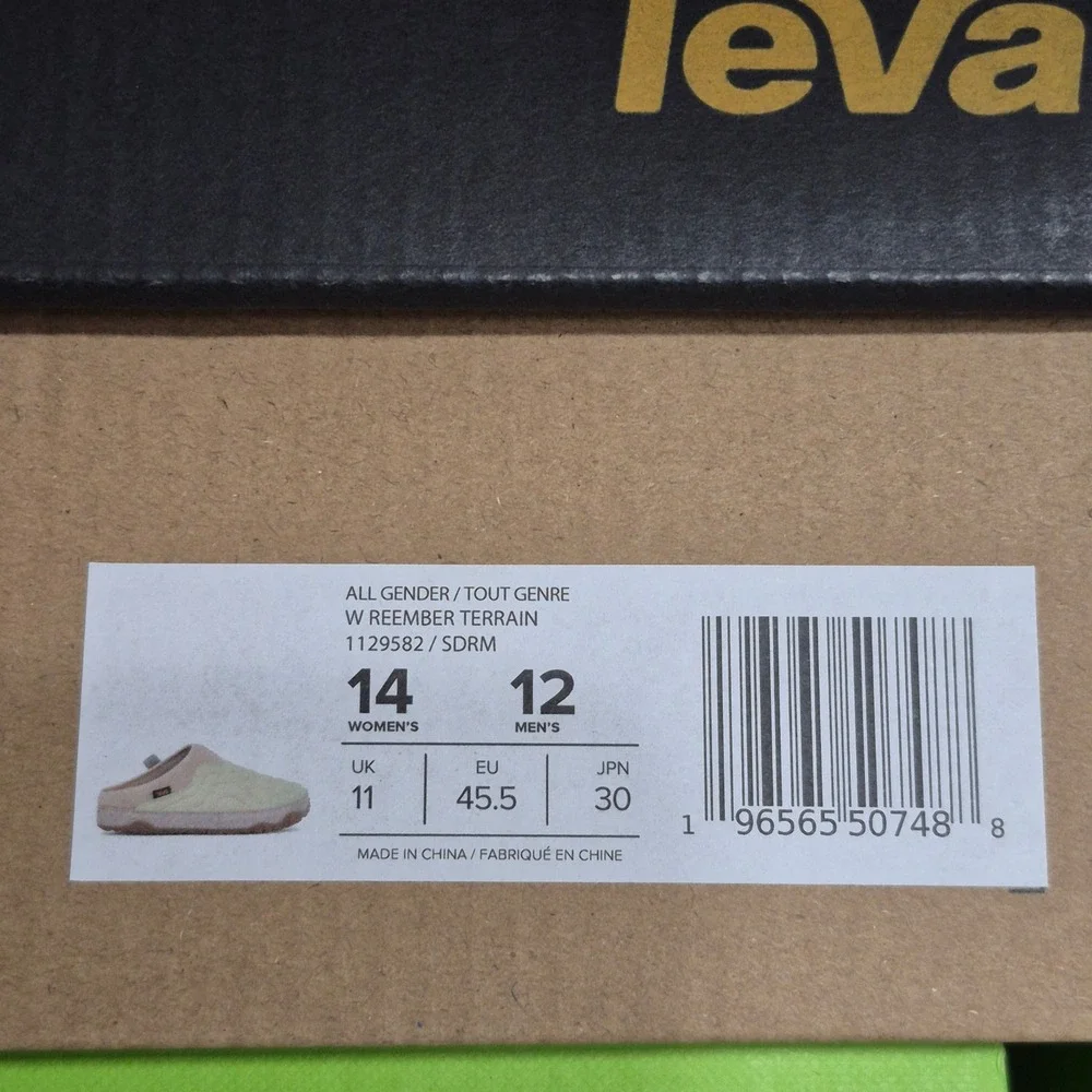 Teva ReEmber Terrain Slip On Quilted Light Sage Green Mules Shoes Men's Size 12